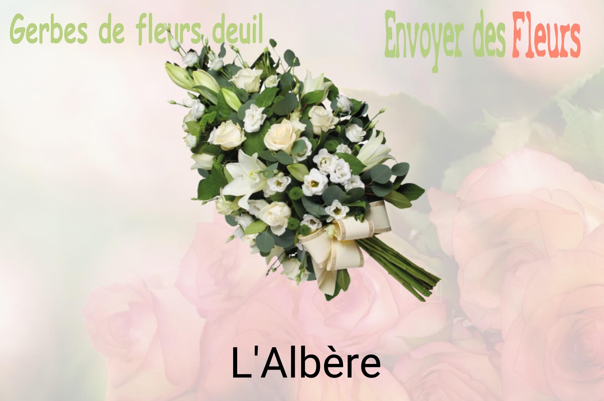 Gerbe de fleurs de deuil livrée à L'Albère